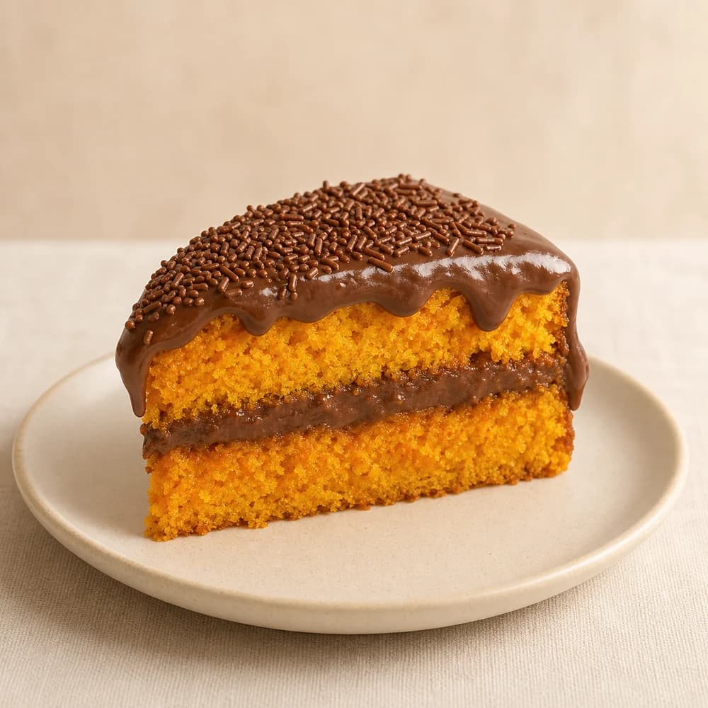 Bolo Cenoura com brigadeiro da Doces Vó Lena